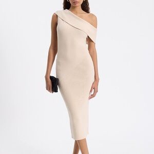 Cream Off the Shoulder Dress